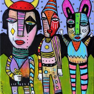 ALL OF OUR FRIENDS Original 16x20 Inch Painting