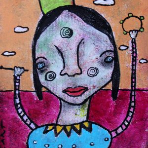 THE BUSKER Original 9x12 Inch Painting