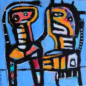 HAPPENS EVERY TIME Original 20x20 Inch Painting