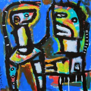 HAPPENS EVERY TIME Original 20x20 Inch Painting