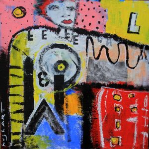 "TRAVEL TIME" Original 27x27 Inch Painting