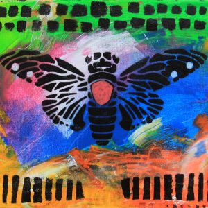 "CICADA SKY" Original 11x14 Inch Painting