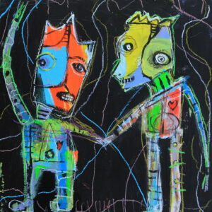 "SAME PLACE" Original 20x20 Inch Painting