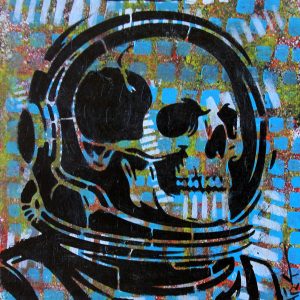 "SPACE JUNKIE" Original 11x14 Inch Painting