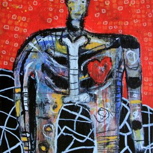 "BONE CRUSHER II" Original 24x24 Inch Painting