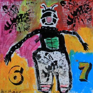 "STOP BUGGING ME" Original 16x16 Inch Painting